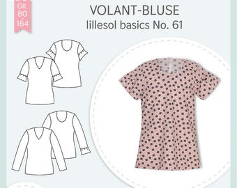 Papierschnittmuster lillesol und pelle - Kinder No.61 Volant-Bluse