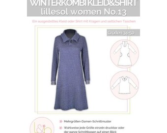 Paper pattern lillesol and pelle - women No. 13 winter combination dress & shirt