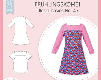 Papierschnittmuster lillesol und pelle - Kinder No.47 Frühlingskombi Kleid & Shirt