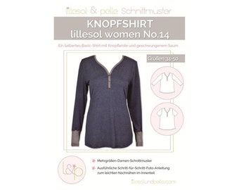 Papierschnittmuster lillesol und pelle - women No. 14 Knopfshirt