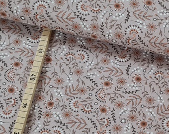 Jersey flowers on taupe