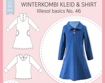 Papierschnittmuster lillesol und pelle - Kinder No.46 Winterkombi Kleid & Shirt