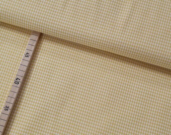 Cotton check, checked 2 mm, yellow - 033