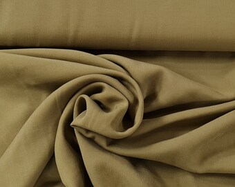 Tencel Hannah uni, plain, olive, mustard - 762 - swafing