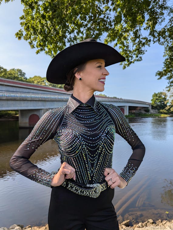 Bling Chandelier - Western Show Shirts - Women's Horse Show Clothing