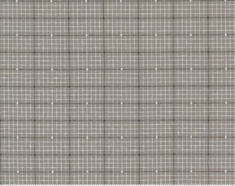 Patchwork fabric Christmas by Moda Hustle and Bustle "BasicGrey" gray with check pattern for sewing, quilting