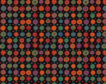 Patchworkstoff Kaffe Fassett Collectiv Whirligig Black Quilten reine Baumwolle Patchwork Nähen