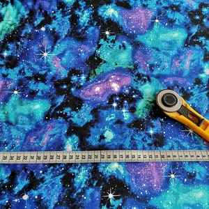 Patchworkstoff Galaxy Space aus reiner Baumwolle mit Himmel und Sternen zum Nähen und Quilten image 5
