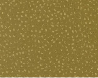 Patchworkstoff  von Moda Serie "Meadowmere" Metallic Ochre Moda Gingiber Baumwolle zum Nähen Quilten