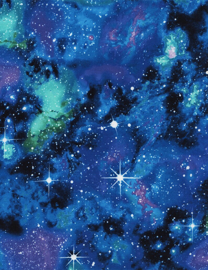 Patchworkstoff Galaxy Space aus reiner Baumwolle mit Himmel und Sternen zum Nähen und Quilten image 1