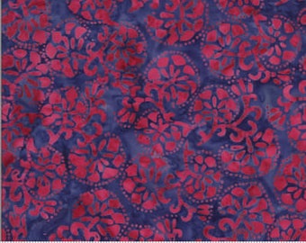 Patchworkstoff Confection Batiks Fabric: Carnation, Currant zum Nähen, Quilten