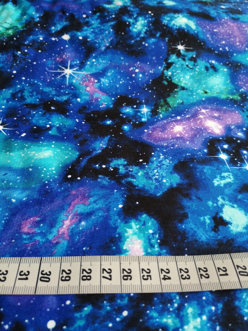 Patchworkstoff Galaxy Space aus reiner Baumwolle mit Himmel und Sternen zum Nähen und Quilten image 6