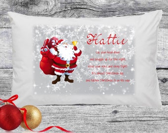 Christmas eve pillow | Etsy Santa Pillow Case Pillow Cases for sale