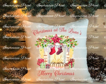 Christmas cushion | Etsy Shop Christmas Print Pillowcase Cover