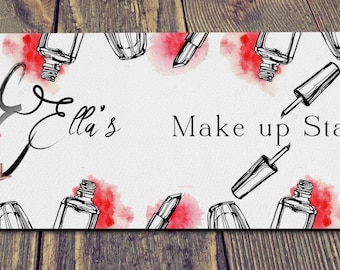 Personalised Makeup Mat,  initial makeup Design, Beauty Gift for her