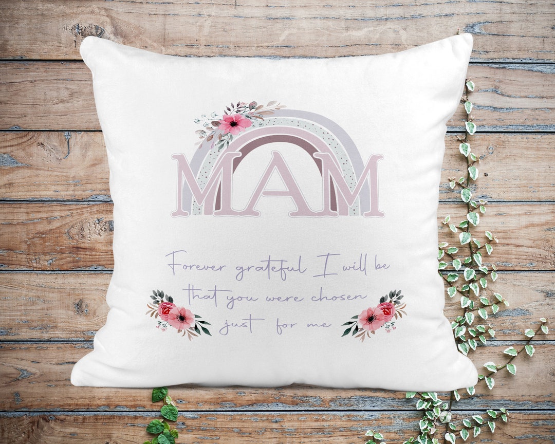 Personalised Mothers Day Cushion Floral Rainbow/ Gift for Etsy UK