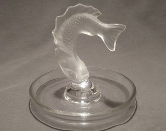 Lalique Crystal Koi Ring Dish