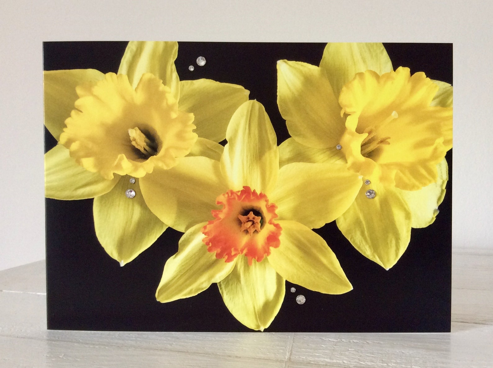 Handmade blank greeting card Daffodil Daffodil card Etsy