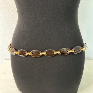 Metal Belt Intertwined Heart Links, Classic Jewelry Belt 70s