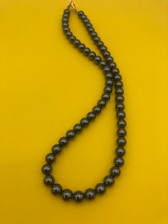 Hematite Gemstone Necklace High Quality Vintage 1… - image 6