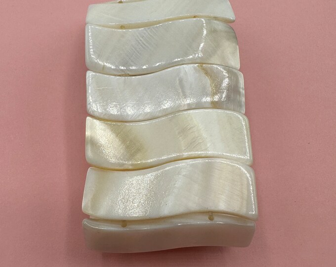 Cheer Stretch Bracelet Mother of Pearl, Silver