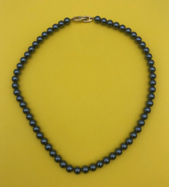 Hematite Gemstone Necklace High Quality Vintage 1… - image 5