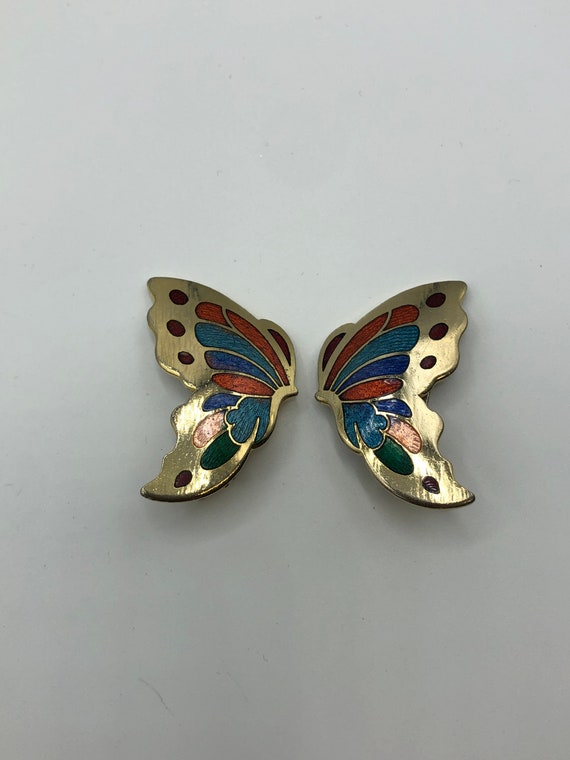 vintage 1950s beautiful butterfly insect necklace pendant piece kitsch boho summer wardrobe