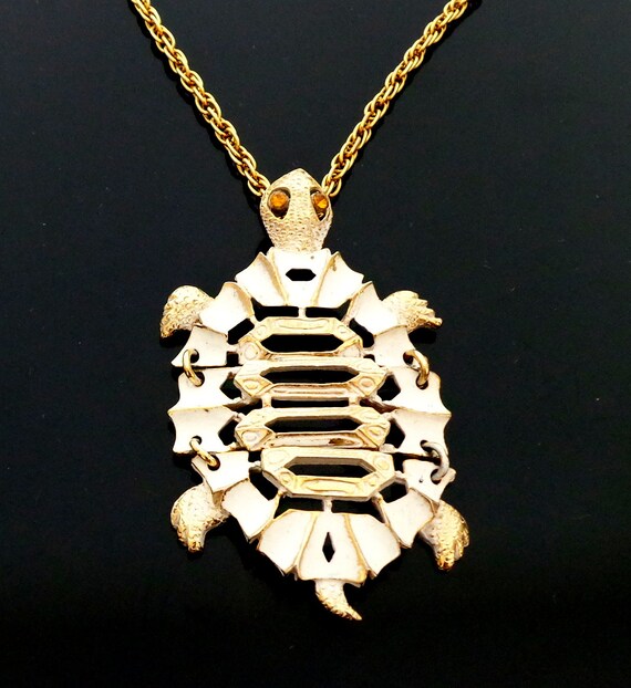 Vintage L Razza White Butterfly Necklace.
