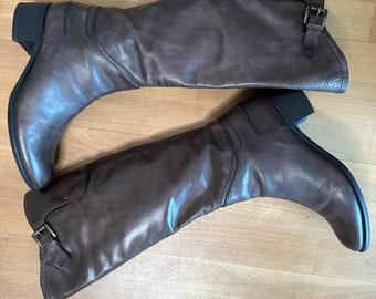 Damen Leder Stiefel Butterweiches echtes Leder, Made in Italy