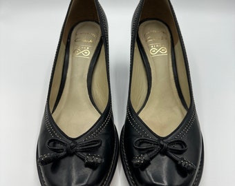 Leder Business Pumps elegante echt Leder Damenschuhe CLARKS schwarze Pump Schuhe mit beigen Nähten