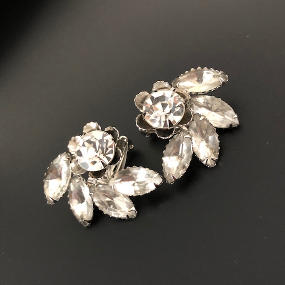 Glamor bridal clip earrings Fantastically beautif… - image 1