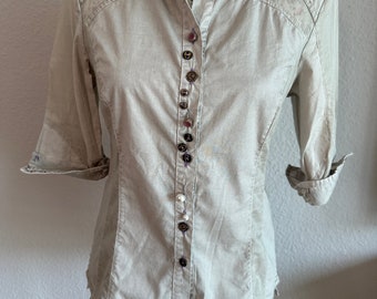 Elisa Cavaletti Bluse by Daniela Dallavalle Capri Designer Bluse Damenbluse Gr 36/38 Made in Italy Couture Ladies Shirt