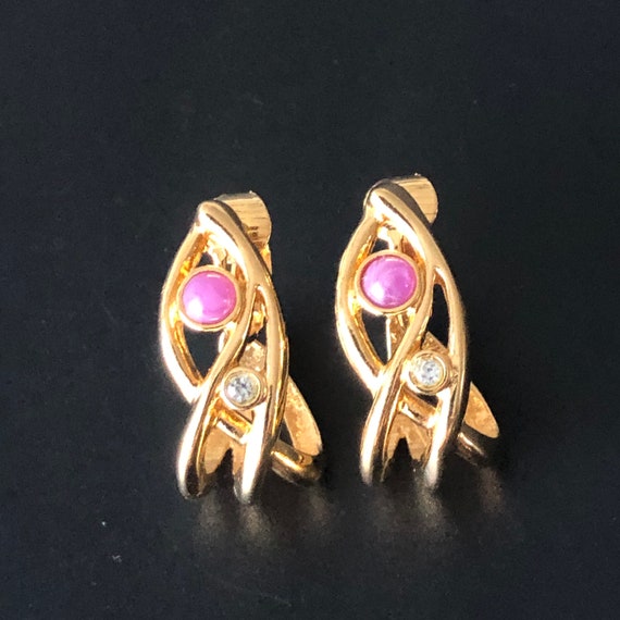 Glass Beads Rhinestone Earrings Elegant and Beaut… - image 6