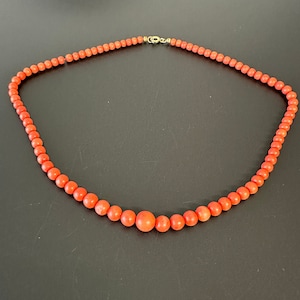 本珊瑚パールネックレス ヴィンテージ1930年代 美しい本珊瑚