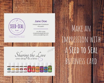 Personalized Young Living Business Card - Sharing the Love, YL Business Card 3.5x2