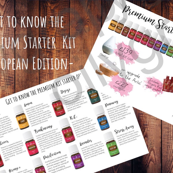 Young Living Premium Starter Kit Flyer - Personalized Europe