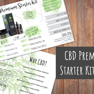 CBD Premium Starter Kit Flyer Compliant, Personalized Young Living 4x6 image 1