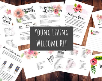 Young Living Welcome Kit - Personalized 11 Files for Printing, Watercolor