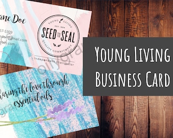 Young Living Business Card - Personalized Watercolor