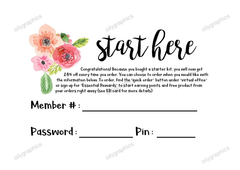 Young Living Welcome Kit - Personalized 11 Files for Printing ...