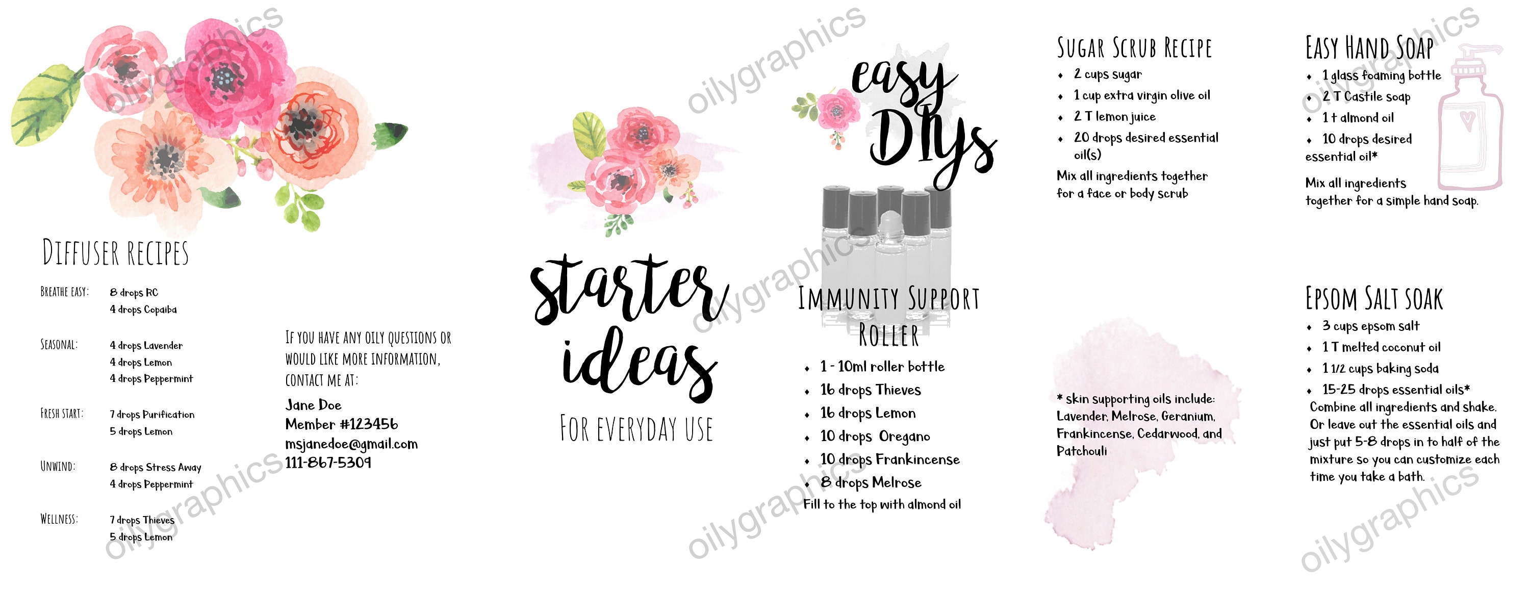 Young Living Welcome Kit - Personalized 11 Files for Printing ...