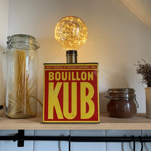 Boîte vintage Bouillon KUB Lampe