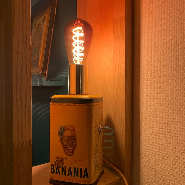 Lampe Boîte Banania vintage