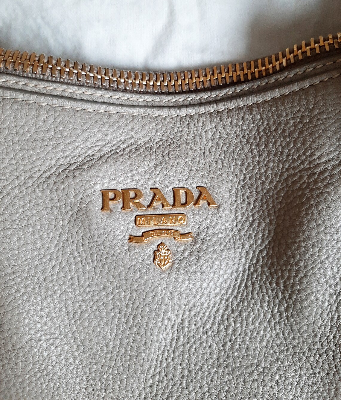 Prada Grey Carry Tote Bag Lambskin Leather Bag Vintage Prada Etsy