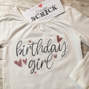 Iron-on picture birthday girl, birthday shirt, iron-on picture birthday