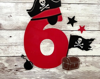 Ironing picture birthday pirate, number to iron on for birthday shirt