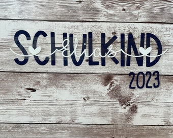 Bügelbild Schulkind 2024 & Name, Bügelbild Schultüte, personalisiert