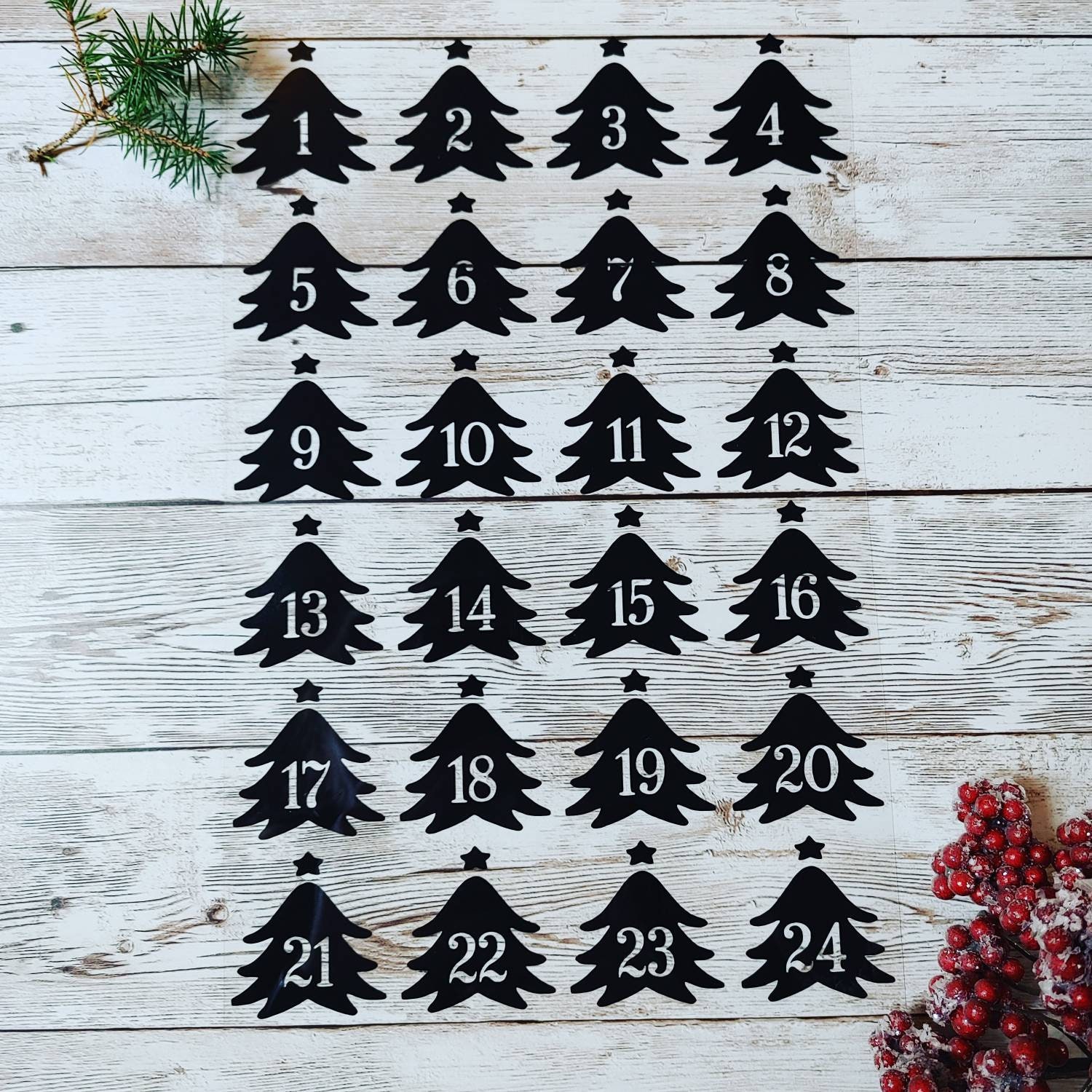 Numbers Advent Calendar to Iron On Ironing Numbers 124 Etsy UK
