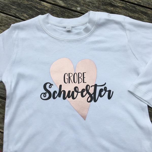 Bügelbild große Schwester, personalisierbar