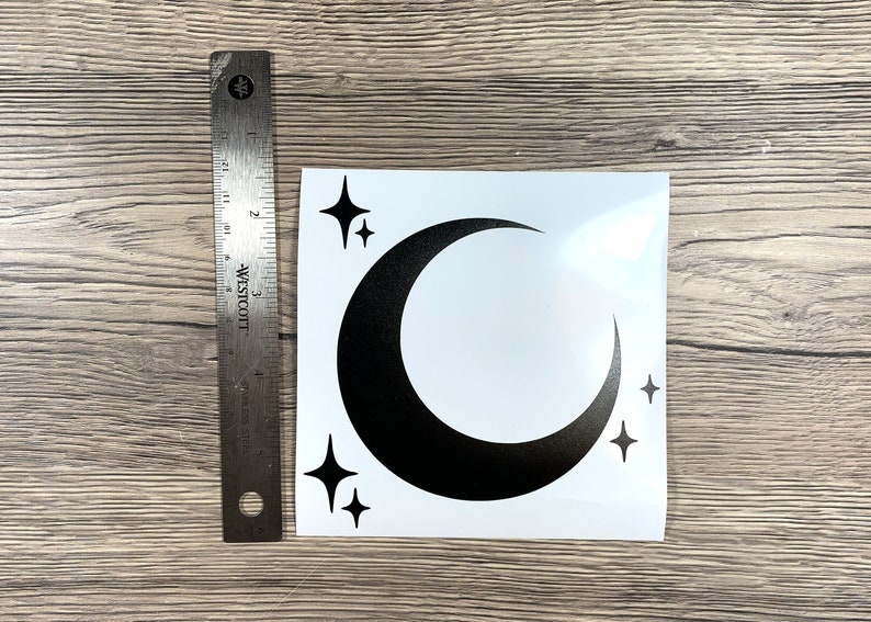 Crescent Moon Decal Etsy